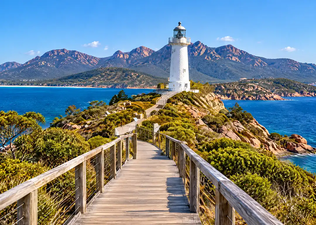 cape tourville lighthouse boardwalk freycinet tasmania